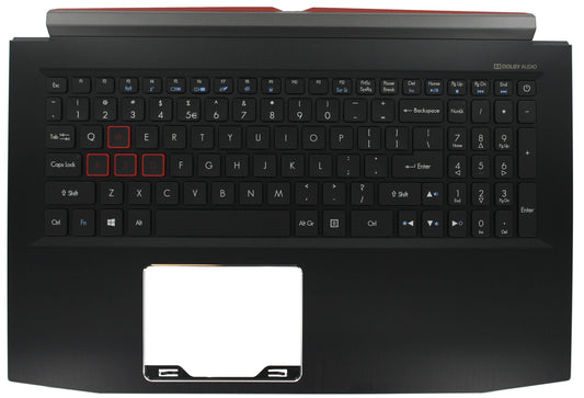 Clavier QWERTY US pour ordinateur portable Acer + capot supérieur, rétroéclairé