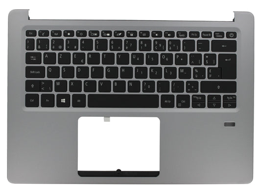 Clavier Azerty BE pour ordinateur portable Acer avec capot supérieur - Argent