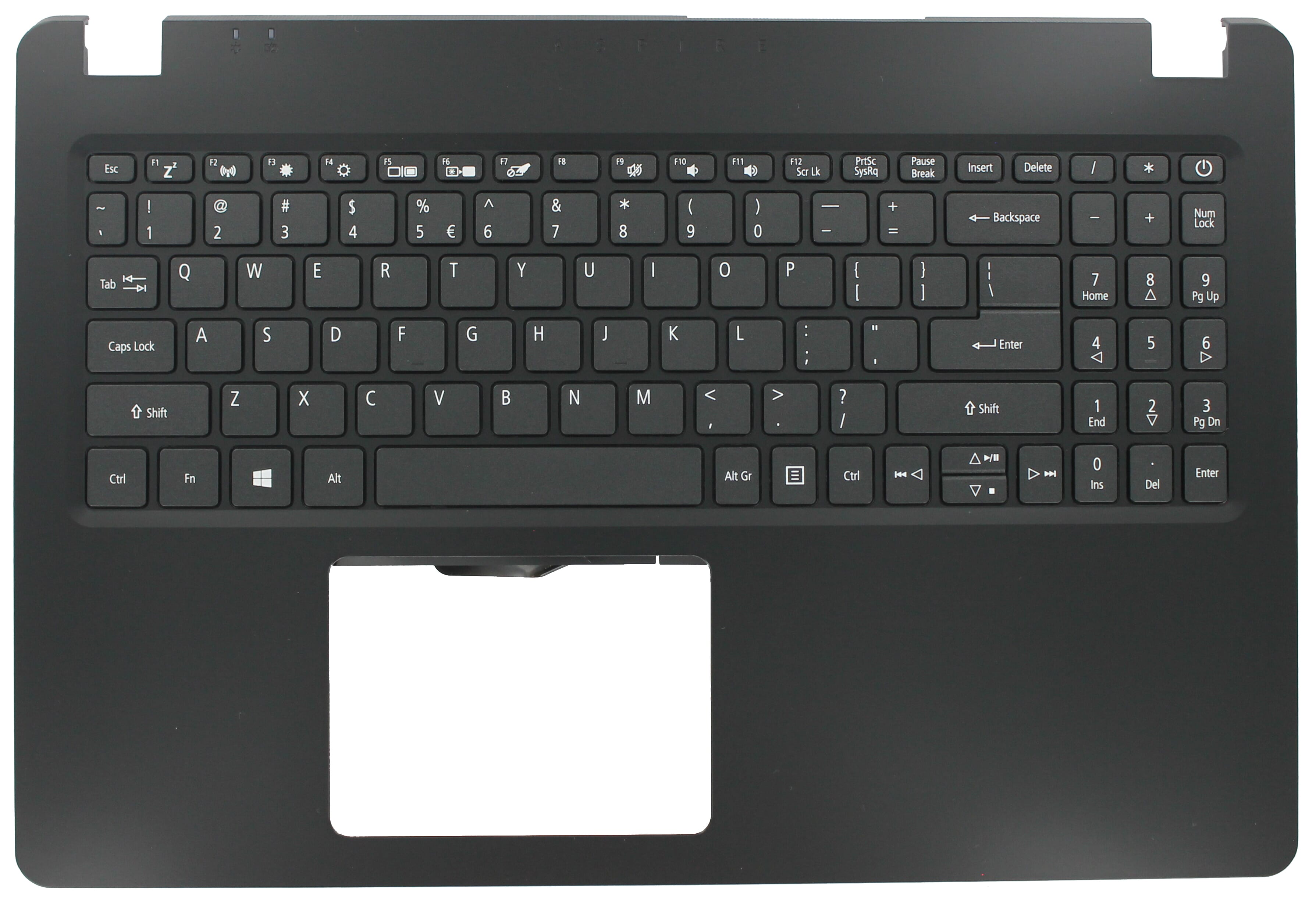 Clavier pour ordinateur portable Acer Qwerty US + Top Cover - Noir