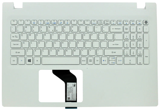 Clavier QWERTY US pour ordinateur portable Acer + capot supérieur - Blanc