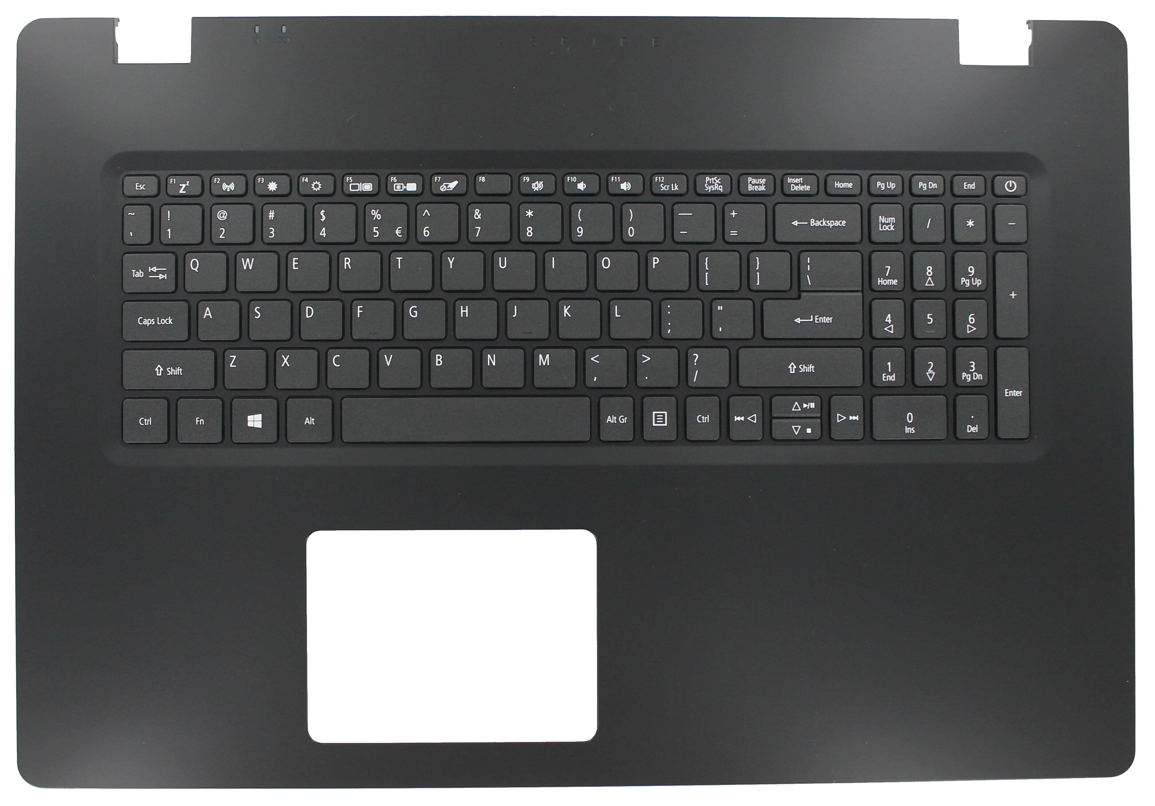 Clavier pour ordinateur portable Acer Qwerty US + Top Cover - Noir