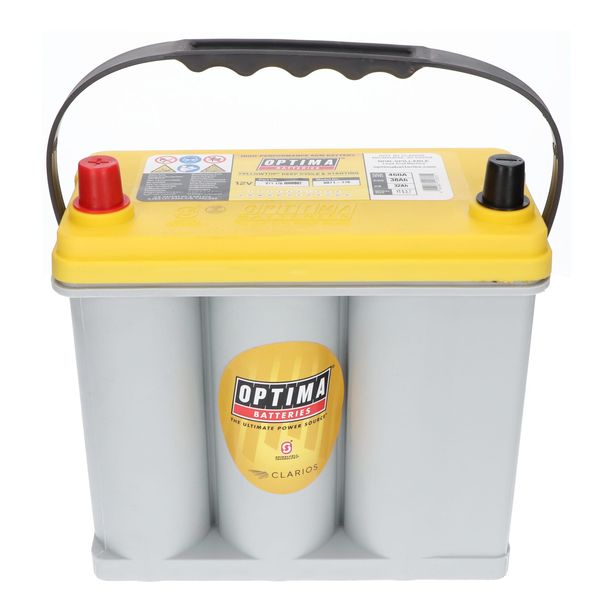 Optima Yellow Top Battery 12V 38Ah S-2.7