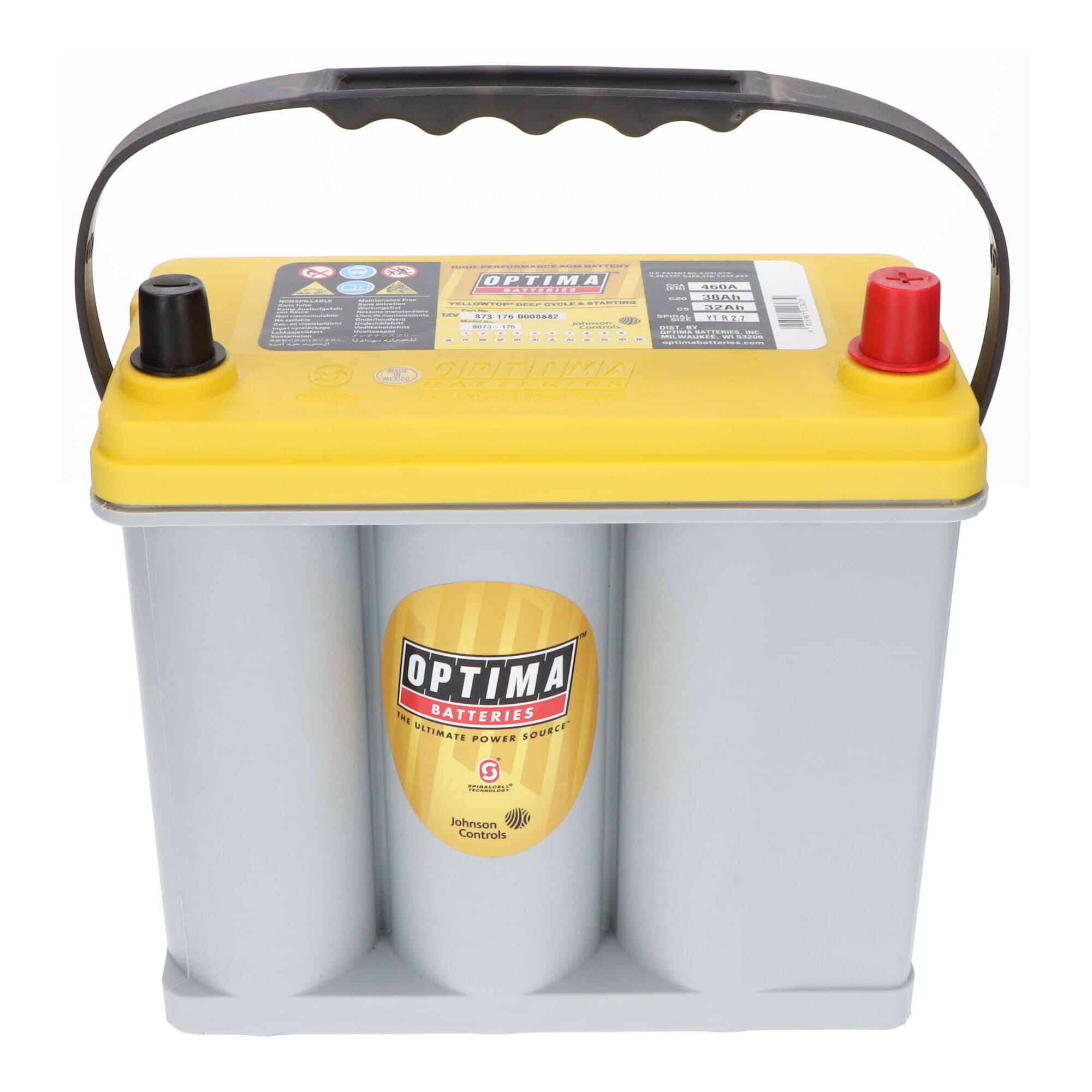 Optima Yellow Top Battery 12V 38Ah R-2.7