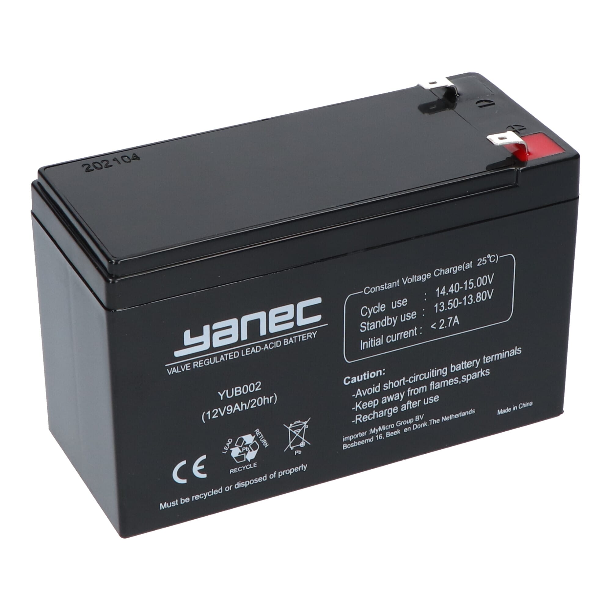 Yanec Lead Battery 12V 9Ah