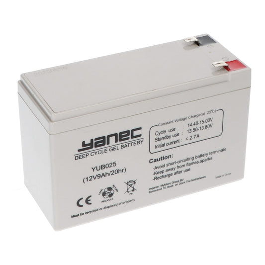 Yanec Gel Battery 12V 9 Ah