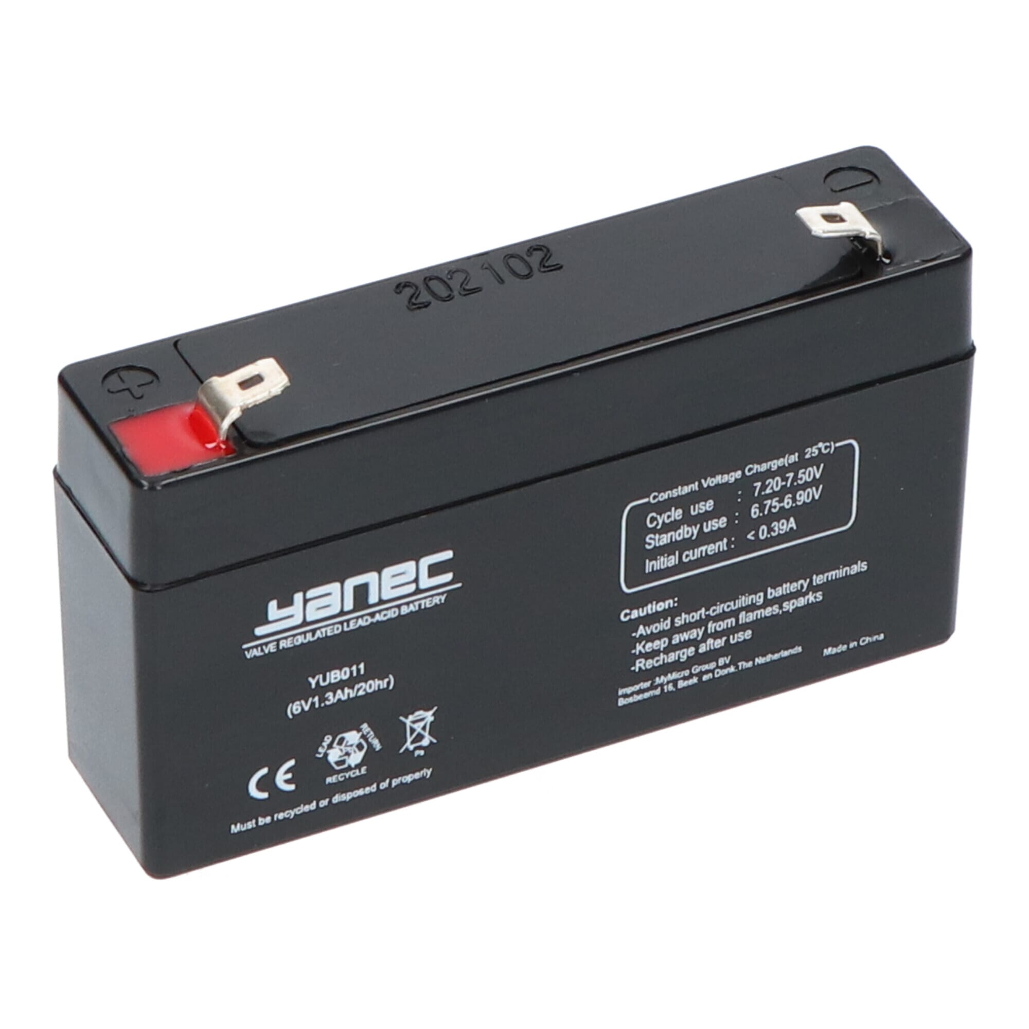 Yanec Lead Battery 6V 1.3 Ah