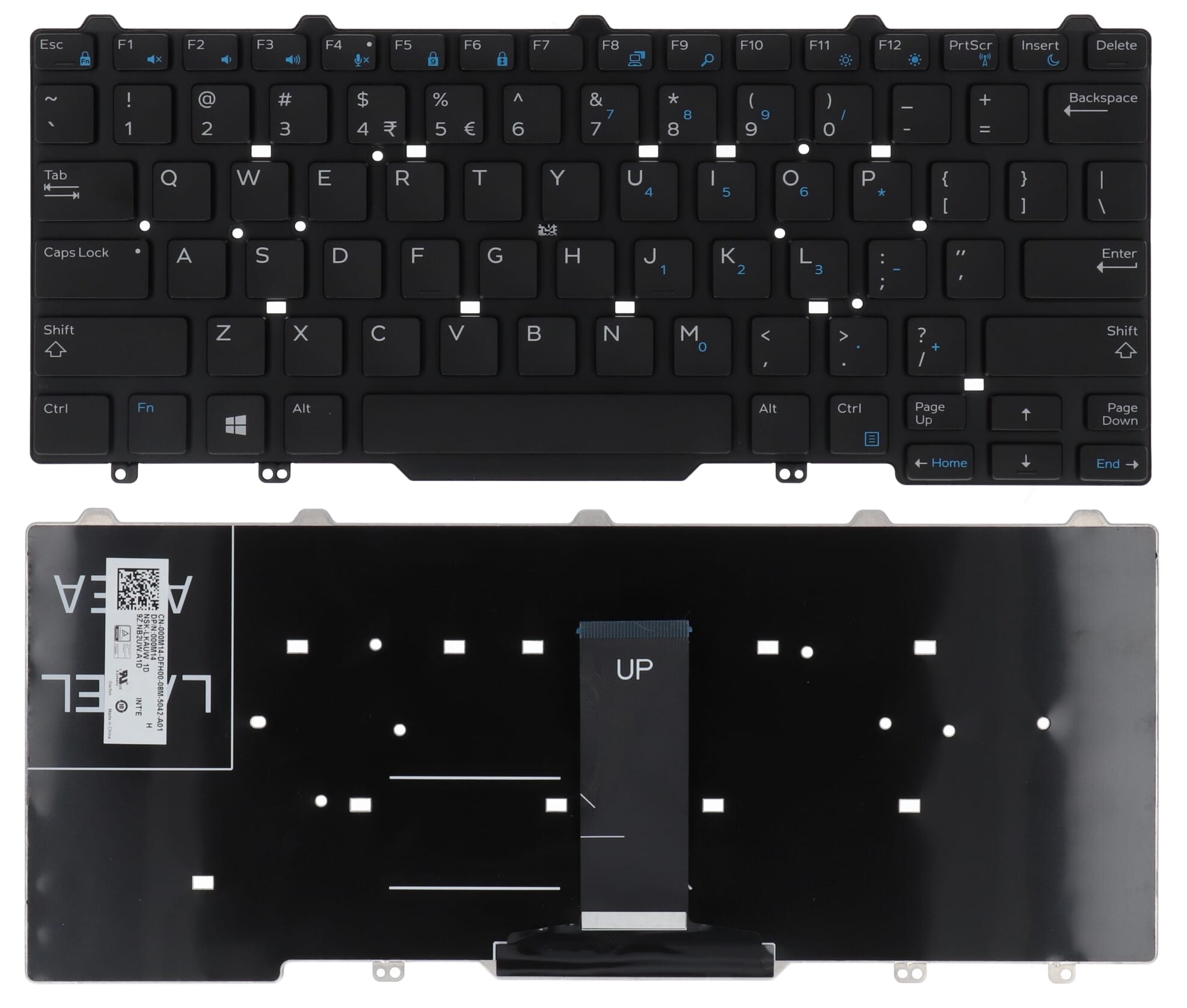 Dell clavier d'ordinateur portable Qwerty US