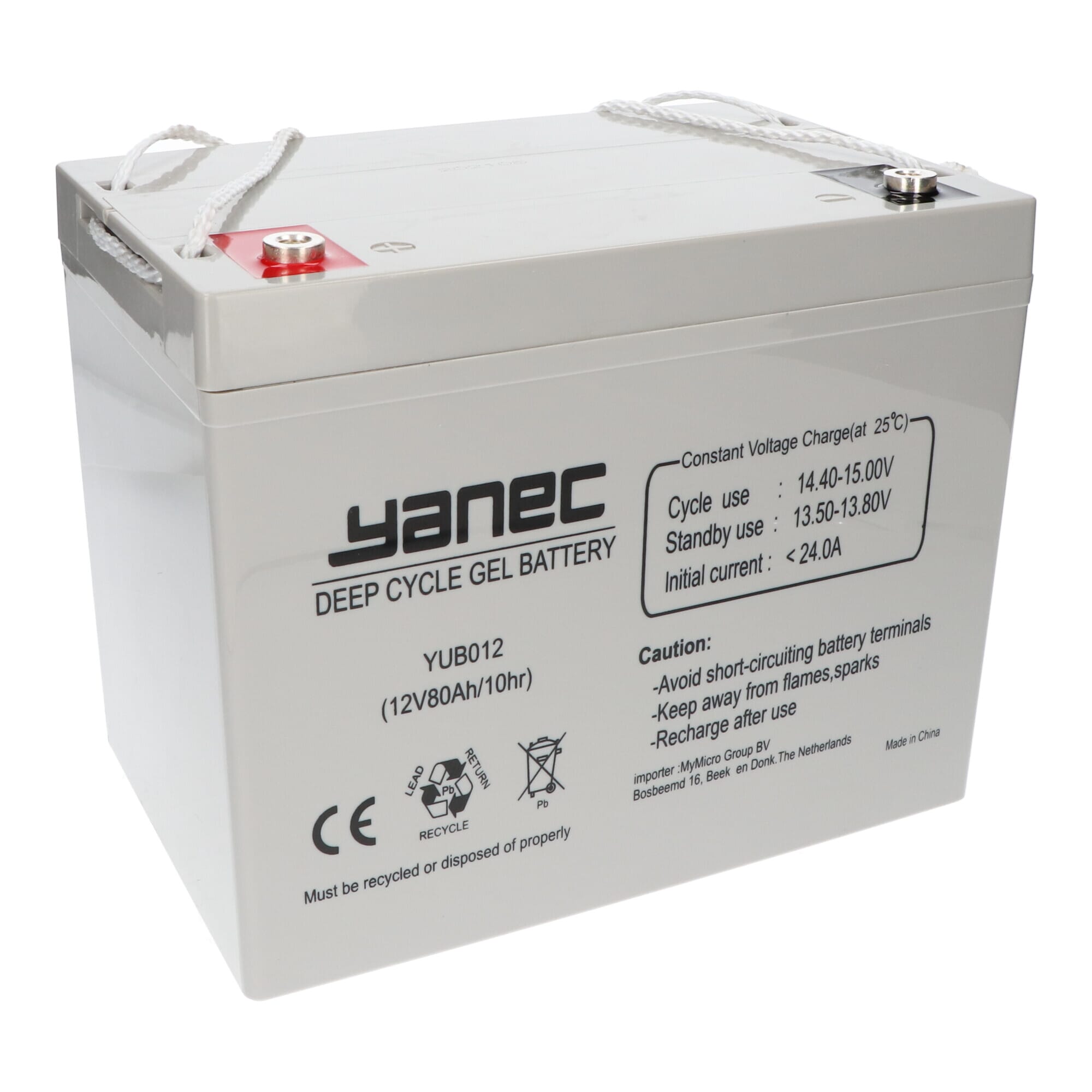 Yanec Gel Battery 12V 80Ah