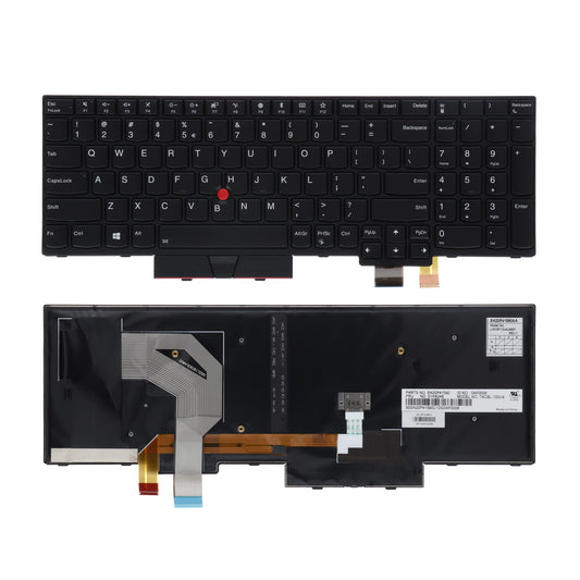 Lenovo Laptop Tastatur Qwerty US, Hintergrundbeleuchtung - Schwarz