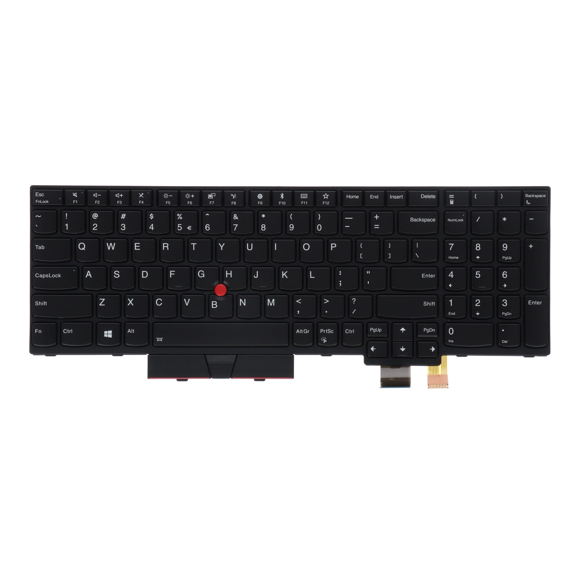 Lenovo Laptop Keyboard Qwerty US, Backlight - Black