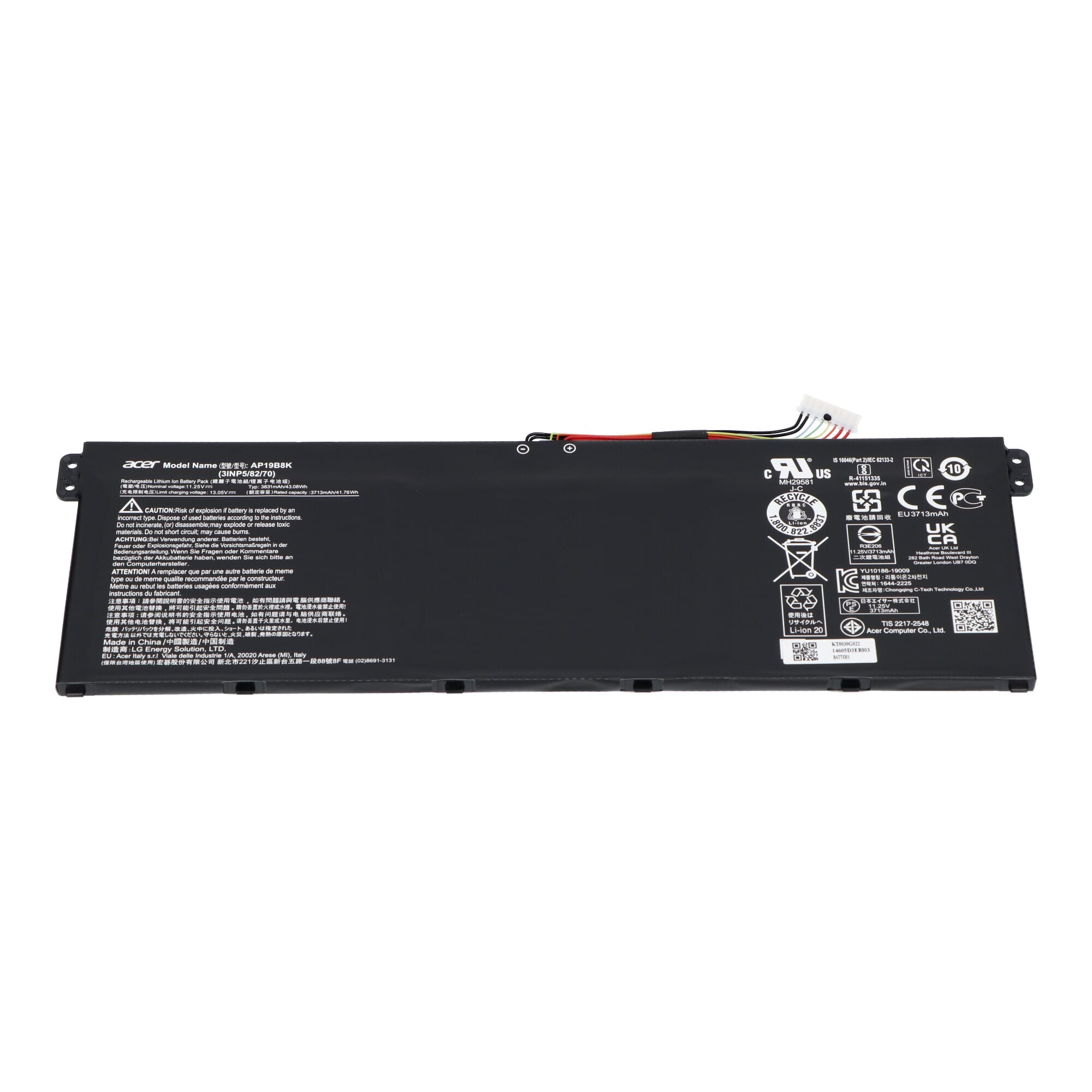 Acer Laptop Battery 11.25V 3831mAh