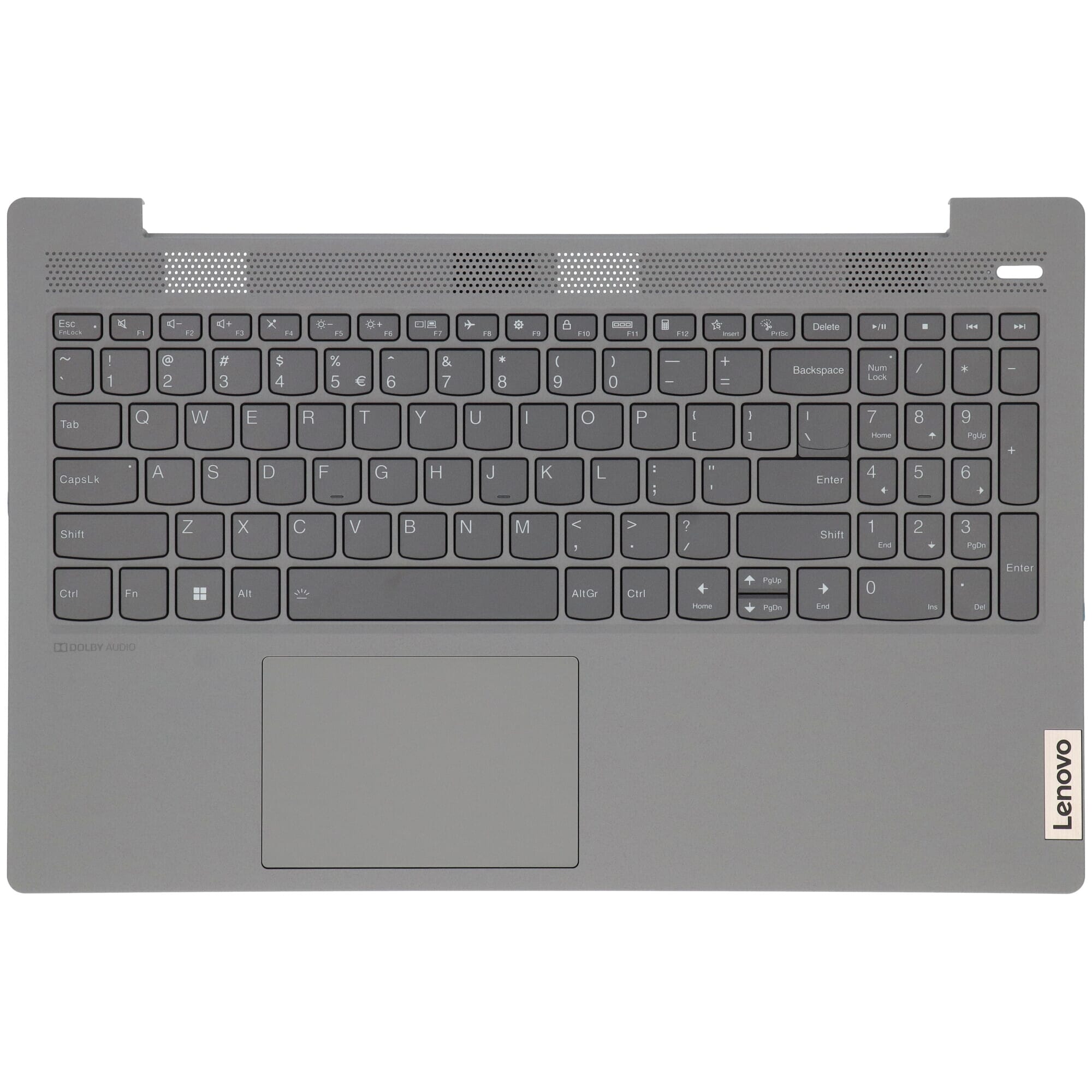 Lenovo Laptop Keyboard Qwerty US + Top Cover, BL - Grey