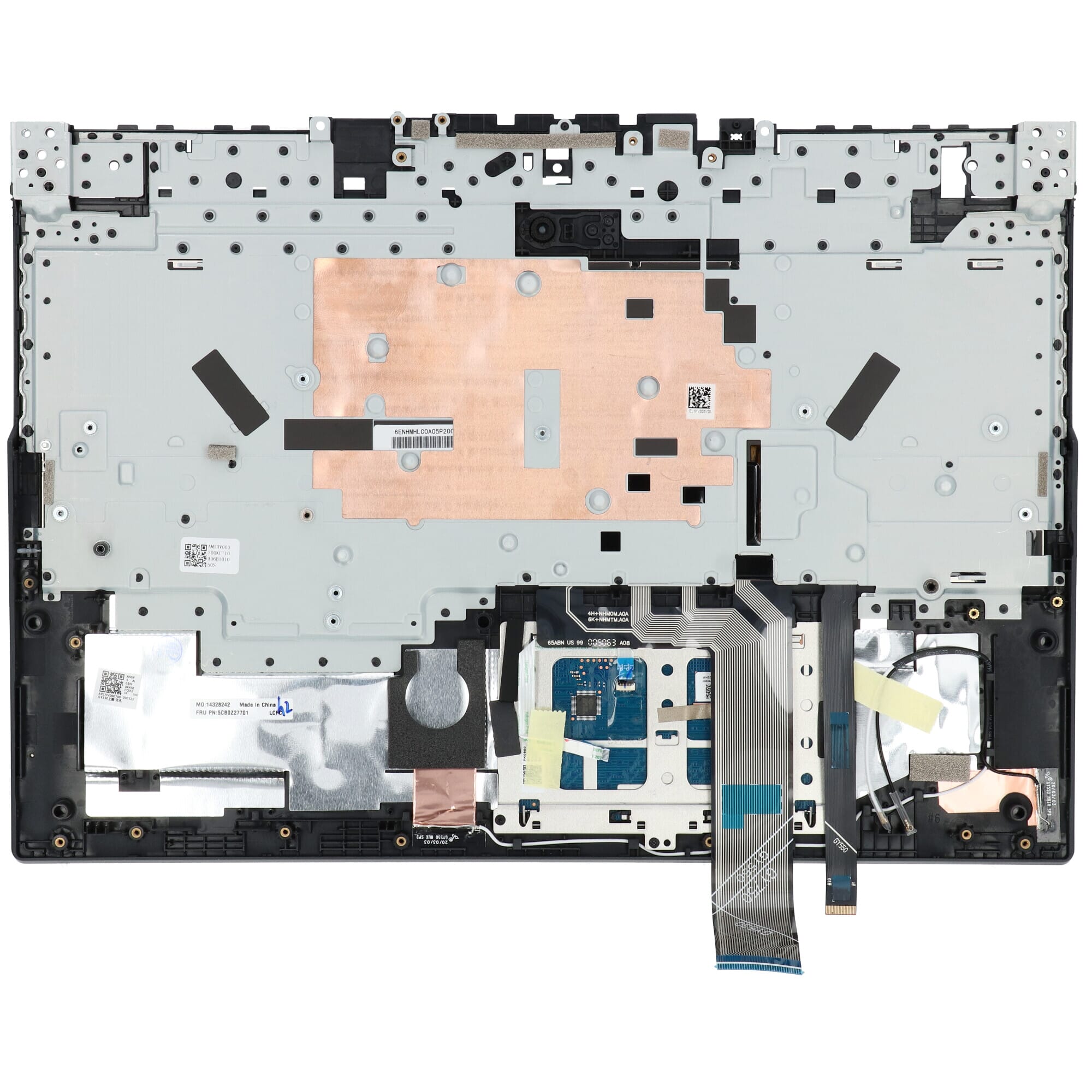 Lenovo Laptop Tastatur Qwerty US + Top Cover, BL - Schwarz