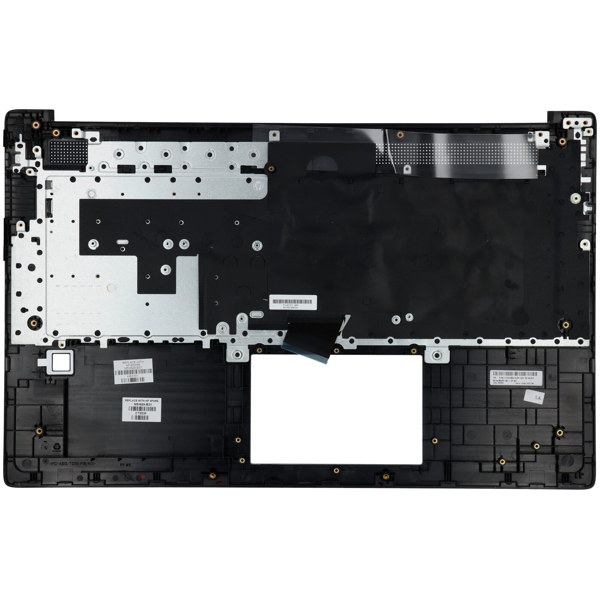 Clavier pour ordinateur portable HP Qwerty US + Top Cover - Argent