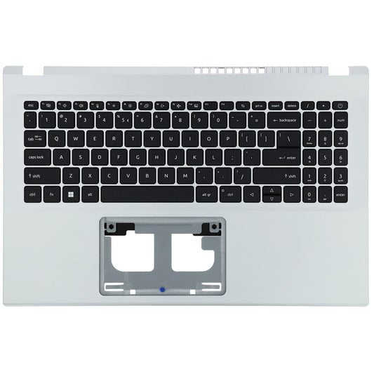 Clavier QWERTY US pour ordinateur portable Acer + capot supérieur - Argent