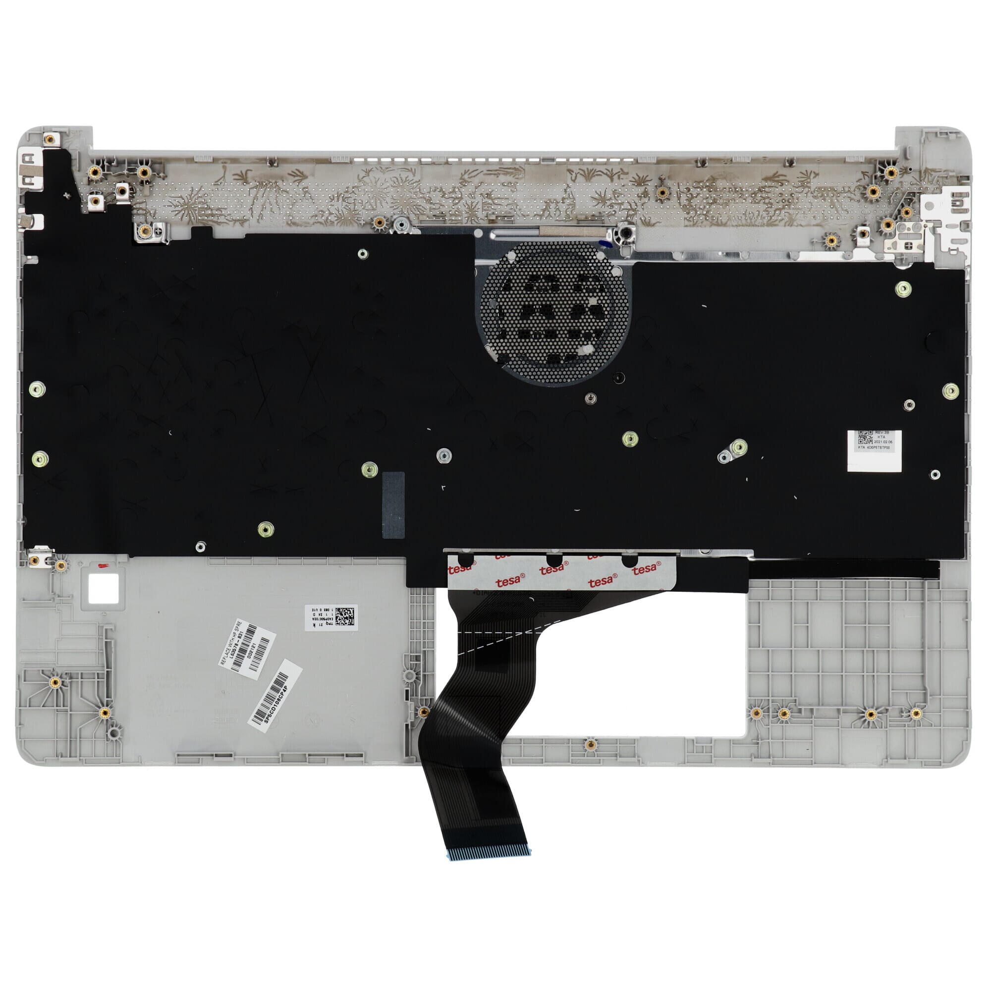 HP Laptop Tastatur Qwerty US + obere Abdeckung - Silber