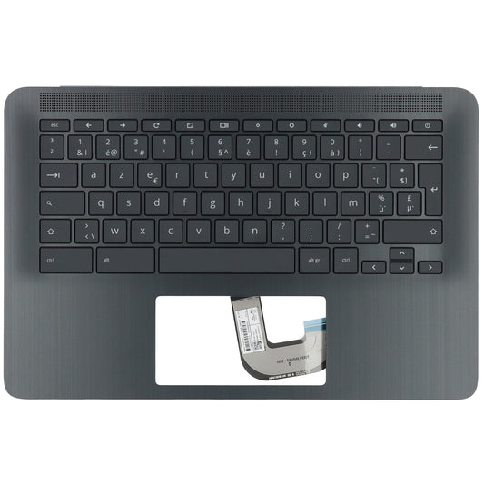 Clavier HP pour ordinateur portable Azerty BE + capot supérieur BL - Gris foncé