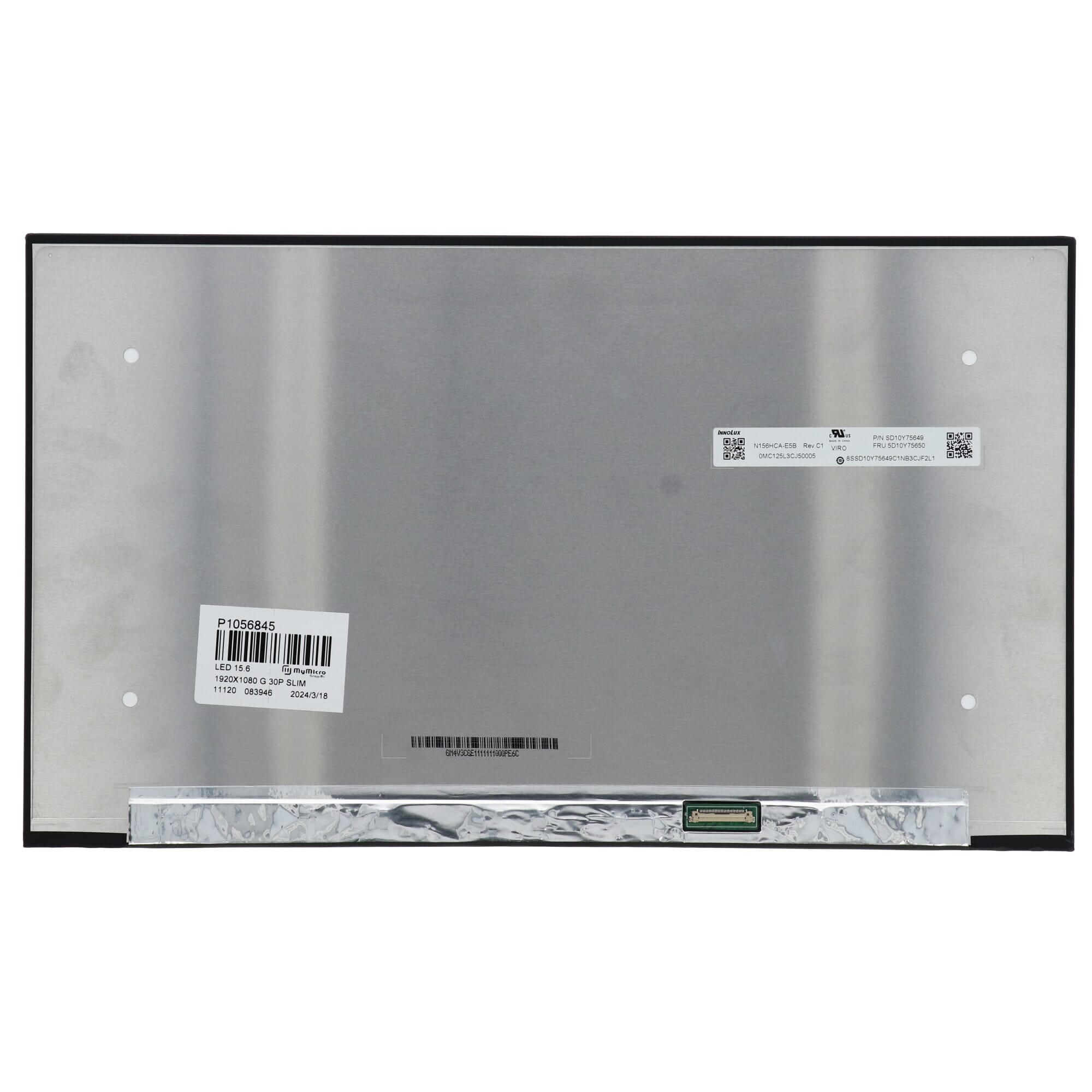 15.6 inch LCD Scherm 1920x1080 Glans 30Pin eDP, IPS