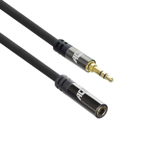 Câble d'extension audio ACT HQ de 2 mètres, prise jack 3,5 mm mâle vers femelle