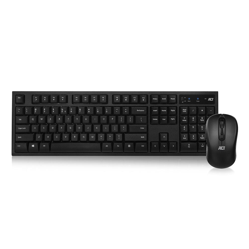 ACT Wireless keyboard and mouse USB nano receiver Qwerty