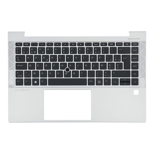 Clavier pour ordinateur portable HP Azerty BE + Top Cover - Argent