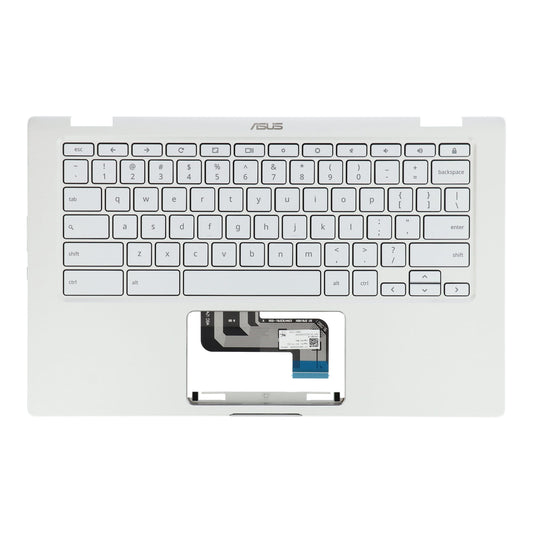 Clavier QWERTY US pour ordinateur portable Asus + capot supérieur - Argent