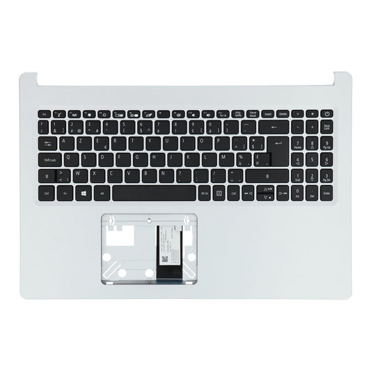 Clavier Azerty BE pour ordinateur portable Acer + capot supérieur - Argent