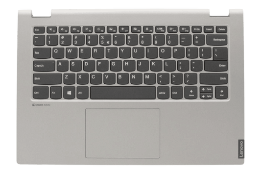 Clavier QWERTY US pour ordinateur portable Lenovo + capot supérieur - Gris