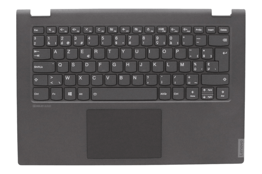 Clavier Azerty BE pour ordinateur portable Lenovo + capot supérieur - Noir