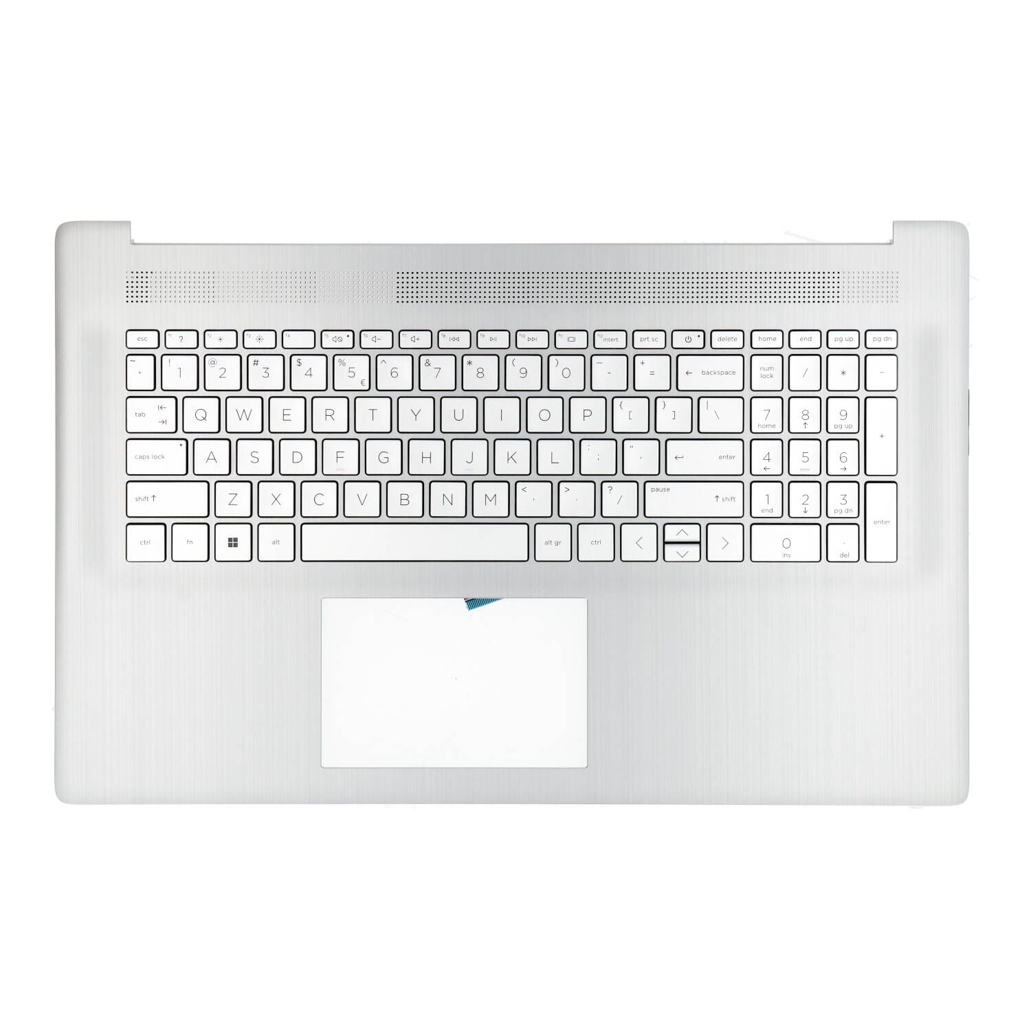 Clavier pour ordinateur portable HP Qwerty US + Top Cover - Argent