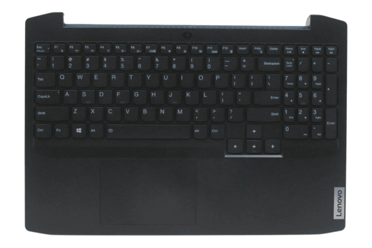Clavier QWERTY US pour ordinateur portable Lenovo + capot supérieur - Noir
