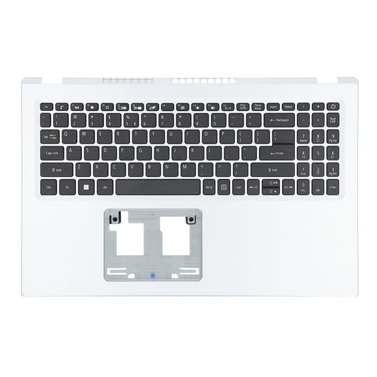 Clavier QWERTY US pour ordinateur portable Acer + capot supérieur - Argent