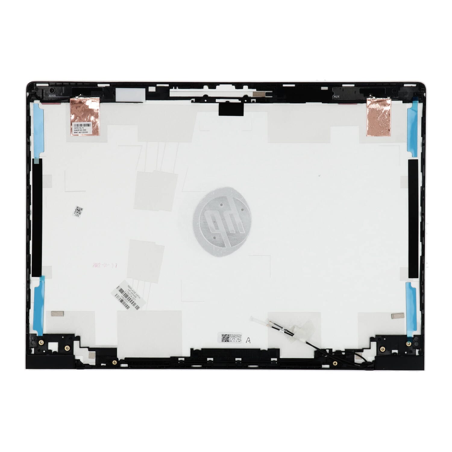 Couverture arrière de l’écran LCD d’un ordinateur portable HP, confidentialité