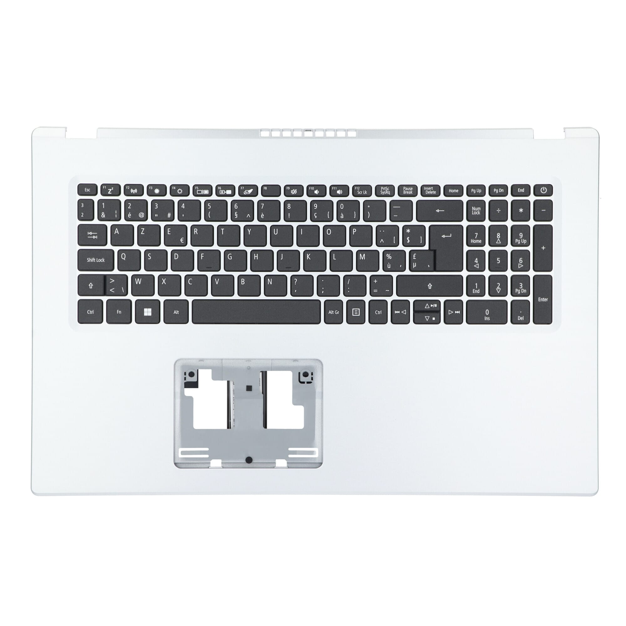 Acer Laptop Toetsenbord Azerty BE + Top Cover - Zilver