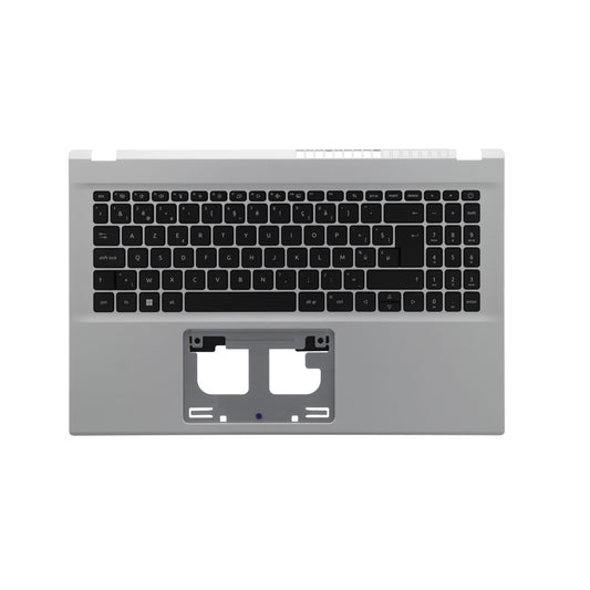 Clavier Azerty BE pour ordinateur portable Acer + capot supérieur - Argent