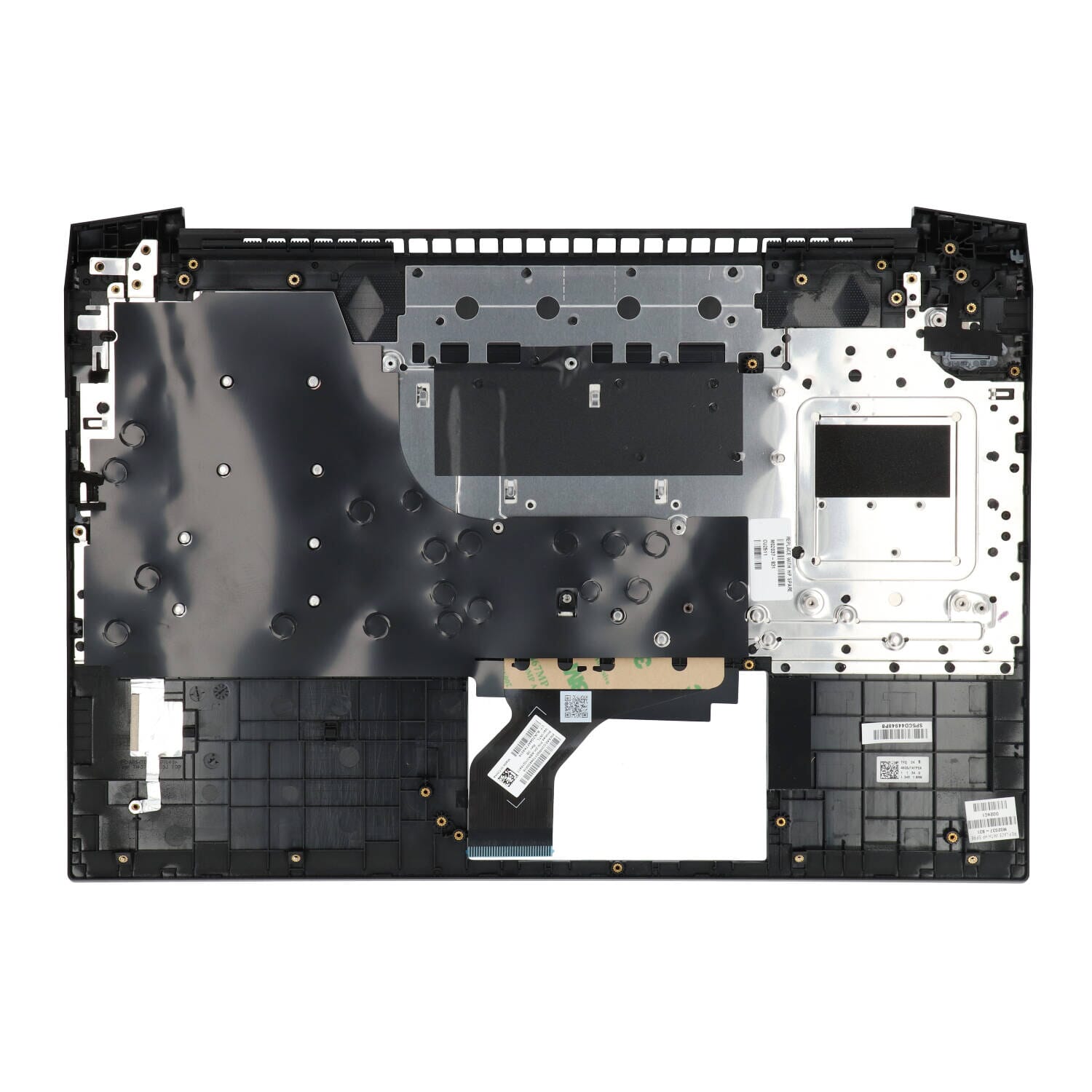 HP Laptop Tastatur Qwerty US + obere Abdeckung - Schwarz/Weiß