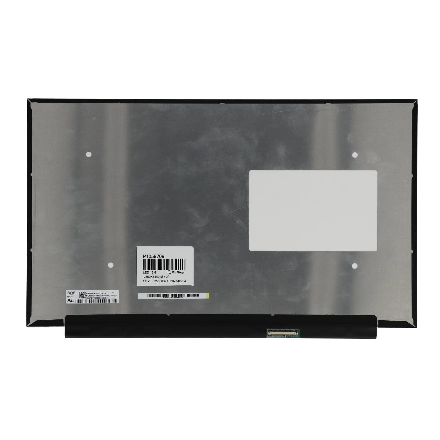 15.6 Inch LCD Scherm 2560x1440 Mat 40Pin eDP