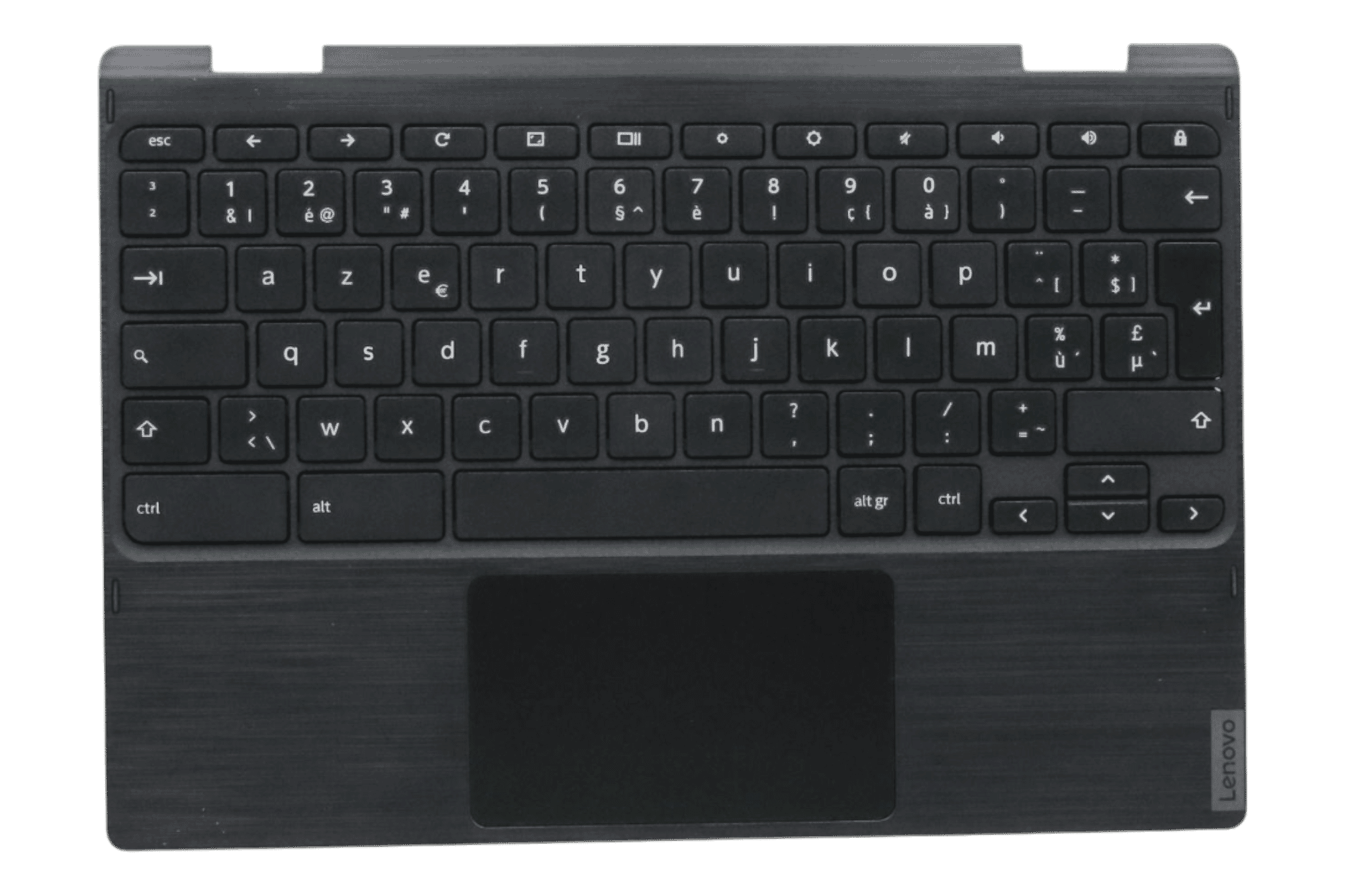 Clavier Lenovo pour ordinateur portable Azerty BE + capot supérieur