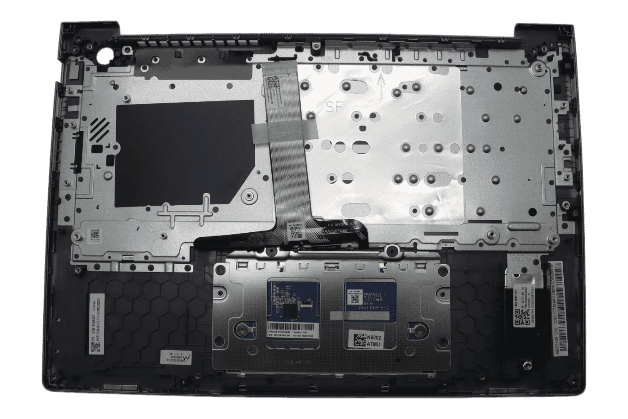 Clavier Lenovo pour ordinateur portable Azerty BE + capot supérieur