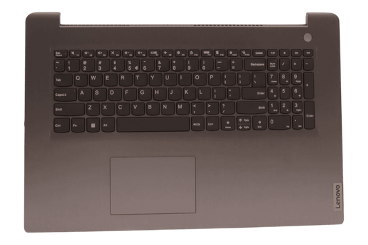 Clavier QWERTY US pour ordinateur portable Lenovo + capot supérieur - Gris